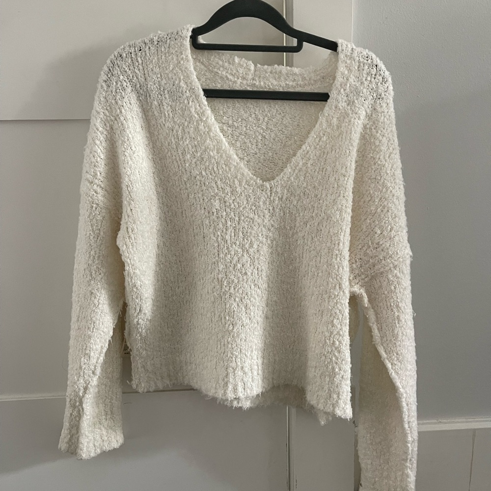 Free people white sweater